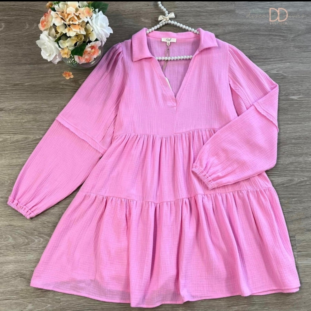 Pink Tiered Dress